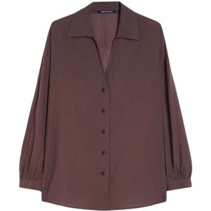 Pennyblack, Dames, Blouses & Shirts, Bruin, Maat: 2XL Katoen,