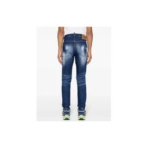 Dsquared2 Distressed Slim-Fit Jeans , Blue , Heren , Maat: S