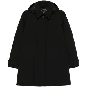 Save The Duck, Dames, Mantels, Zwart, Maat: M Leer,