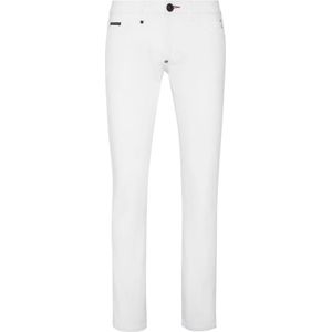 Philipp Plein, Heren, Jeans, Wit, Maat: W29 Denim,