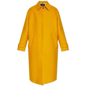 Versace, Dames, Mantels, Oranje, Maat: 2XS Wol,