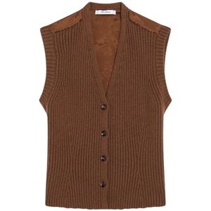 Max Mara, Dames, Truien, Bruin, Maat: XS Wol,