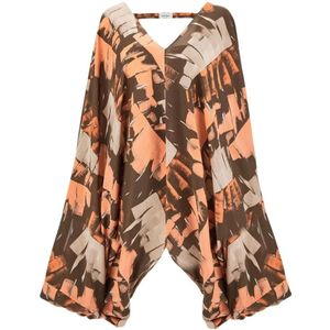 Ferragamo, Dames, Blouses & Shirts, Bruin, Maat: L