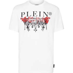 Philipp Plein, Heren, Tops, Wit, Maat: 4XL Katoen,