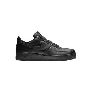 Nike Zwarte Leren Sneakers , Black , unisex , Maat: 45 1/2 EU