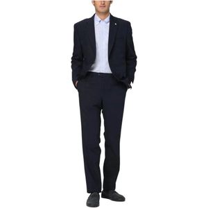 Manuel Ritz, Heren, Pakken, Blauw, Maat: L Wol,