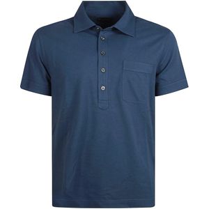 Tom Ford, Heren, Tops, Blauw, Maat: M Katoen,