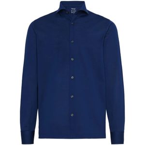 Boggi Milano - Slim Fit Polo Shirt - Blauw - Filo Di Scozia Katoen Piqué
