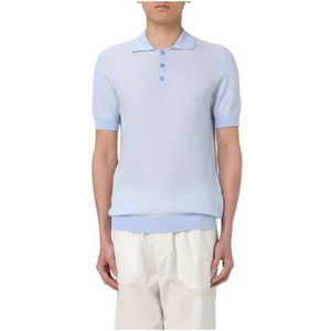 Paolo Pecora, Heren, Tops, Blauw, Maat: XL