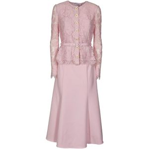 Self Portrait, Dames, Jurken, Roze, Maat: M Katoen,