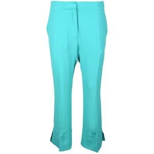 Semicouture, Dames, Broeken, Groen, Maat: S Zijde,