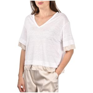Gran Sasso, Dames, Blouses & Shirts, Beige, Maat: M