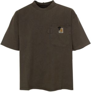 Carhartt Wip, Heren, Tops, Bruin, Maat: XS