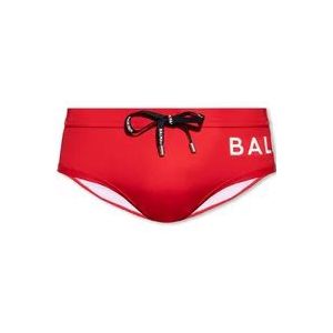 Balmain Zwembroek met logo , Red , Heren , Maat: XS