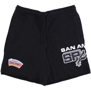 Mitchell & Ness, Heren, Korte broeken, Zwart, Maat: S Katoen,