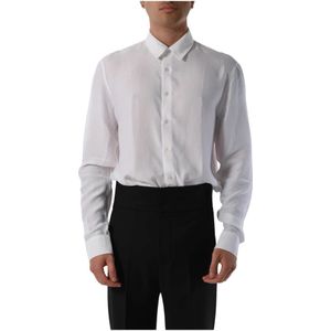 Patrizia Pepe, Heren, Overhemden, Wit, Maat: XS Viscose,
