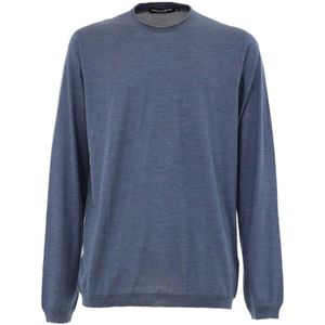 Dolce & Gabbana, Heren, Truien, Blauw, Maat: XL Zijde,