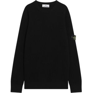Stone Island, Heren, Truien, Zwart, Maat: L