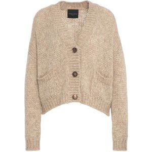 Roberto Collina, Dames, Truien, Beige, Maat: S Wol,