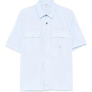 C.p. Company, Heren, Overhemden, Blauw, Maat: L Katoen,