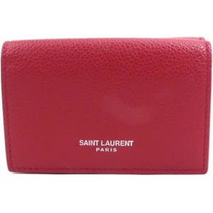 Yves Saint Laurent Vintage, Dames, Pre-owned, Rood, Maat: ONE Size Leer,