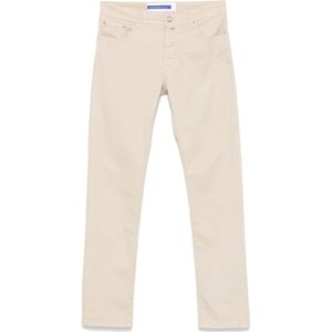 Jacob Cohën, Heren, Broeken, Beige, Maat: W31 Katoen,