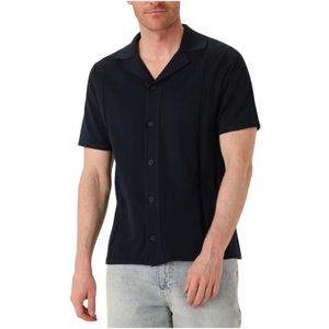 Saint Steve, Heren, Overhemden, Blauw, Maat: S Katoen,