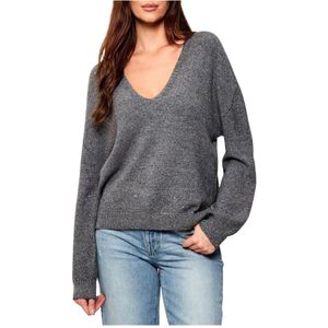 Liu Jo, Dames, Truien, Grijs, Maat: XS Leer,