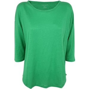 Majestic Filatures, Dames, Blouses & Shirts, Groen, Maat: S