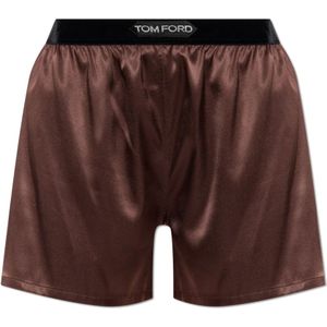 Tom Ford, Dames, Korte broeken, Bruin, Maat: M Zijde,