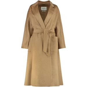 Max Mara, Dames, Mantels, Bruin, Maat: XS Kasjmier,