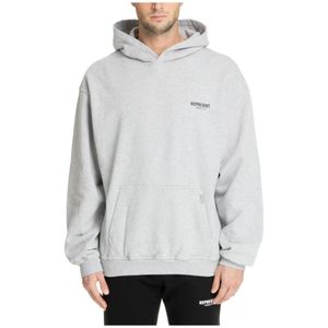 Represent - Hoodie - Grijs - Heren - Katoen - Met Patroon en Logo