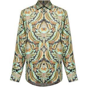 Etro, Heren, Overhemden, Groen, Maat: XL Zijde,