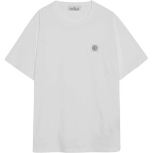 Stone Island, Heren, Tops, Wit, Maat: 2XL