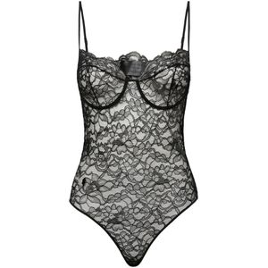 Philipp Plein, Dames, Tops, Zwart, Maat: M Polyamide,