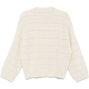 Brunello Cucinelli, Dames, Truien, Wit, Maat: XS Kasjmier,