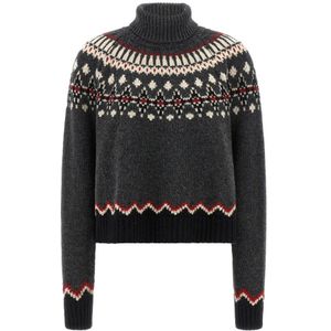 Alanui, Dames, Truien, Grijs, Maat: L Wol,