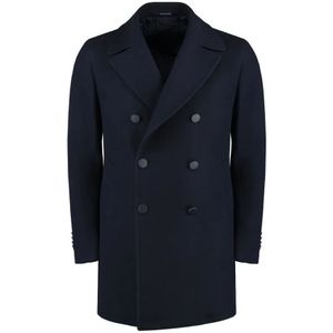 Tagliatore, Heren, Mantels, Blauw, Maat: XL Wol,
