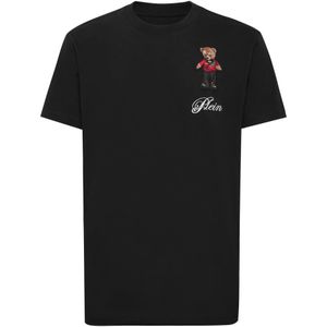 Philipp Plein, Heren, Tops, Zwart, Maat: S Katoen,