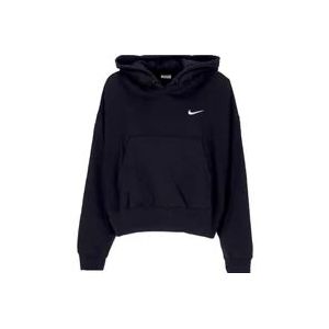 Nike Oversized Pullover Hoodie voor dames , Black , Dames , Maat: L