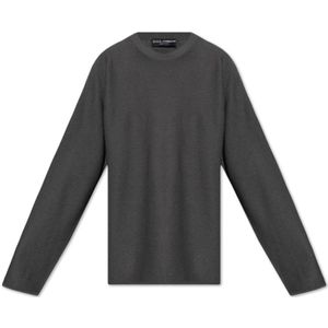 Dolce & Gabbana, Heren, Truien, Grijs, Maat: M Wol,