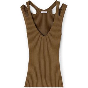 Motivi, Dames, Tops, Groen, Maat: XS Nylon,