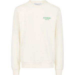 Iceberg, Heren, Sweatshirts & Hoodies, Wit, Maat: M Katoen,