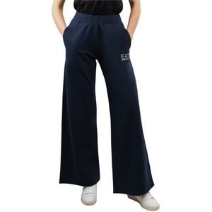Emporio Armani Ea7, Dames, Broeken, Blauw, Maat: M Katoen,