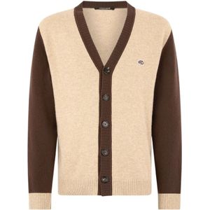 Roberto Cavalli, Heren, Truien, Bruin, Maat: M Wol,