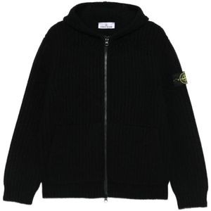 Stone Island, Heren, Sweatshirts & Hoodies, Zwart, Maat: 2XL