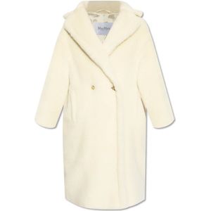 Max Mara, Dames, Mantels, Wit, Maat: L Zijde,
