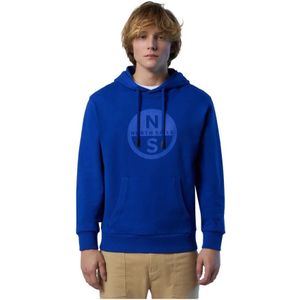 North Sails, Heren, Sweatshirts & Hoodies, Blauw, Maat: L Katoen,