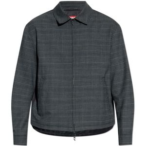 Diesel, Heren, Jassen, Grijs, Maat: S Satijn,