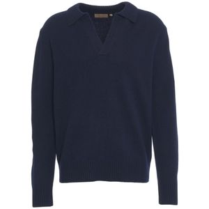 Rue De Tokyo, Heren, Truien, Blauw, Maat: M Wol,